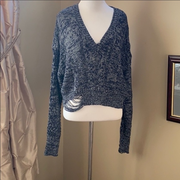 Wildfox blue distressed long sleeve Nancy … - Picture 4 of 7